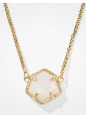 Kendra Scott 18” Jaxon Necklace Gold Tone w/ Ivory Mother of Pearl -NWOT